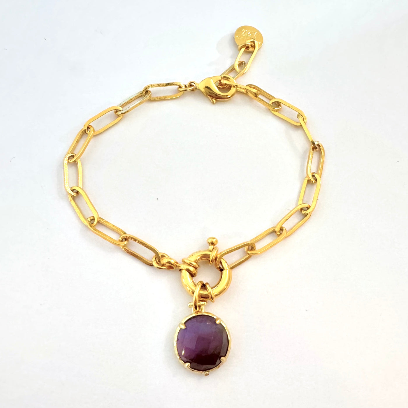 OSCAR - Ruby gold plated bracelet