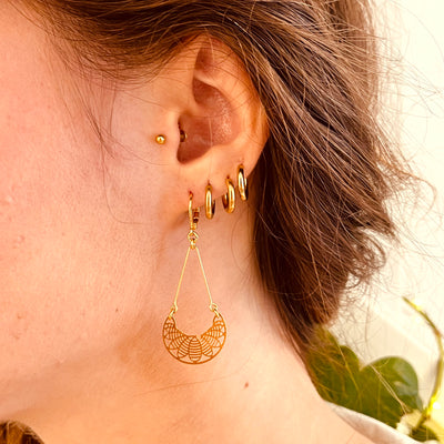 MASHA - Gold plated earrings