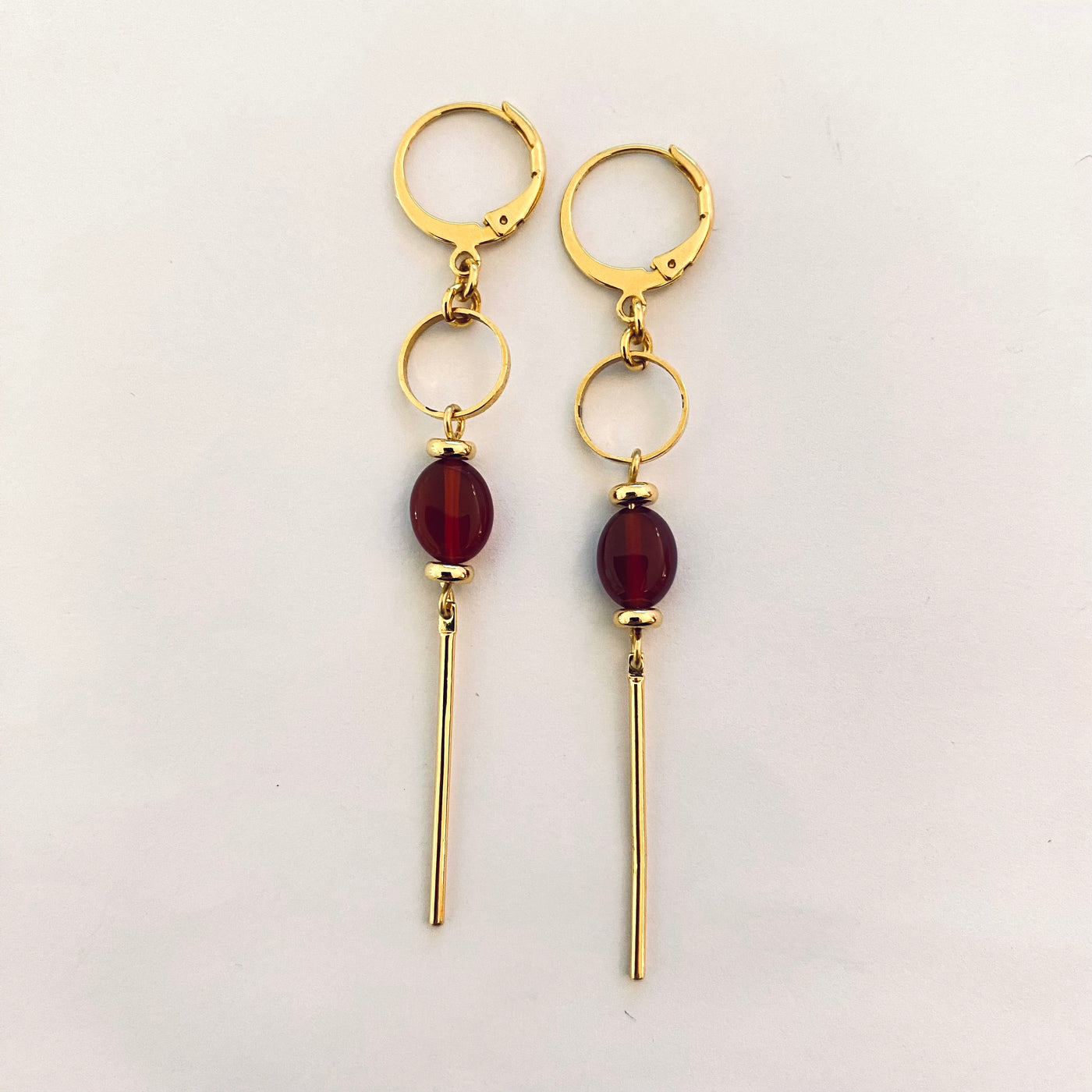 HESTIA - Ocher gold plated earrings
