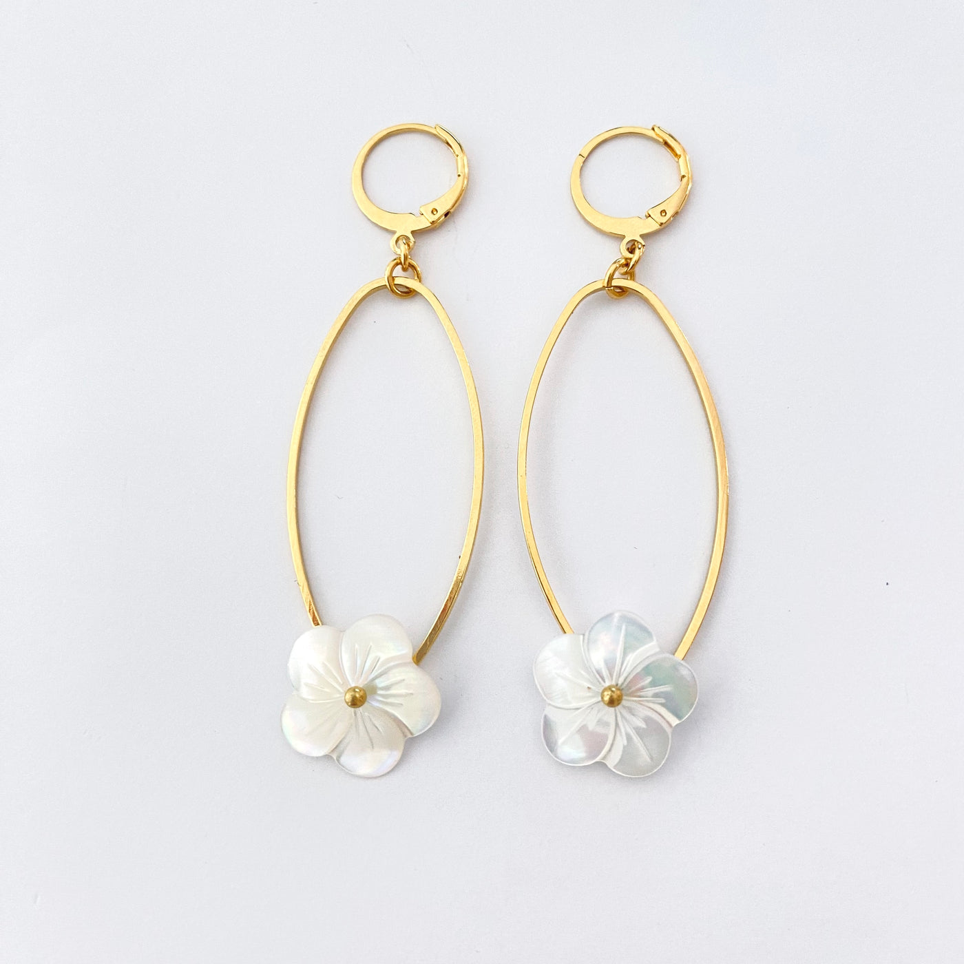 HAZEL - Amethyst gold plated earrings