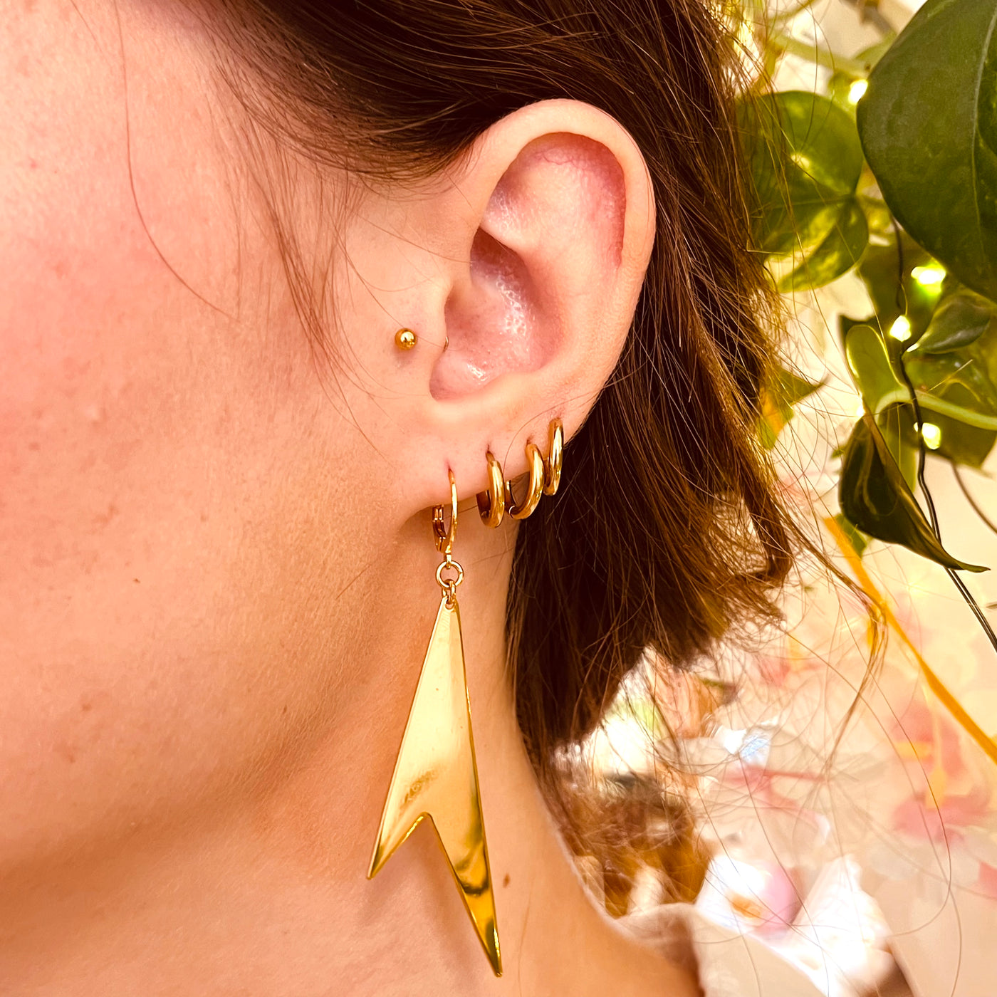 FUNKY - Gold plated earrings