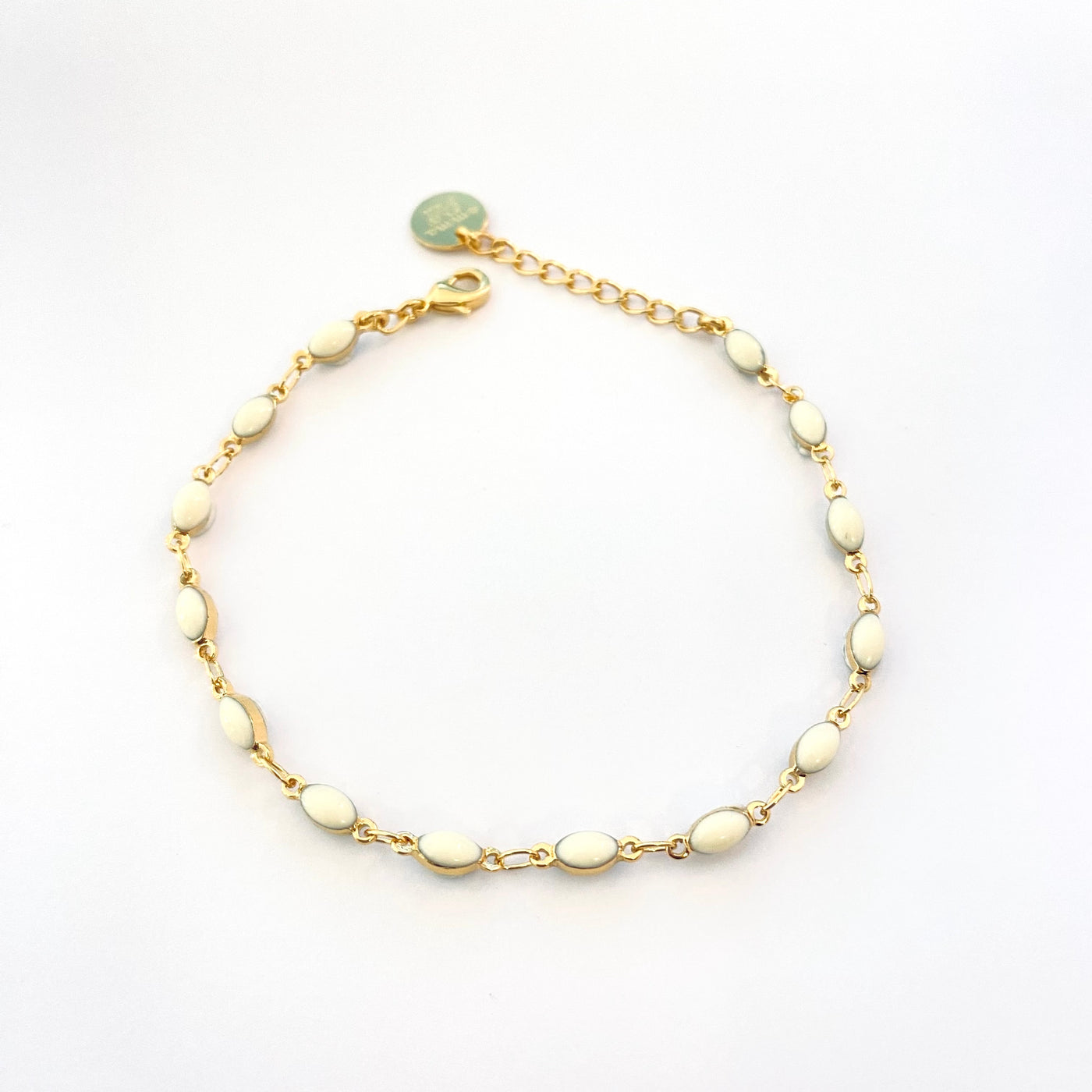 AVENA - Bracelet plaqué or blanc
