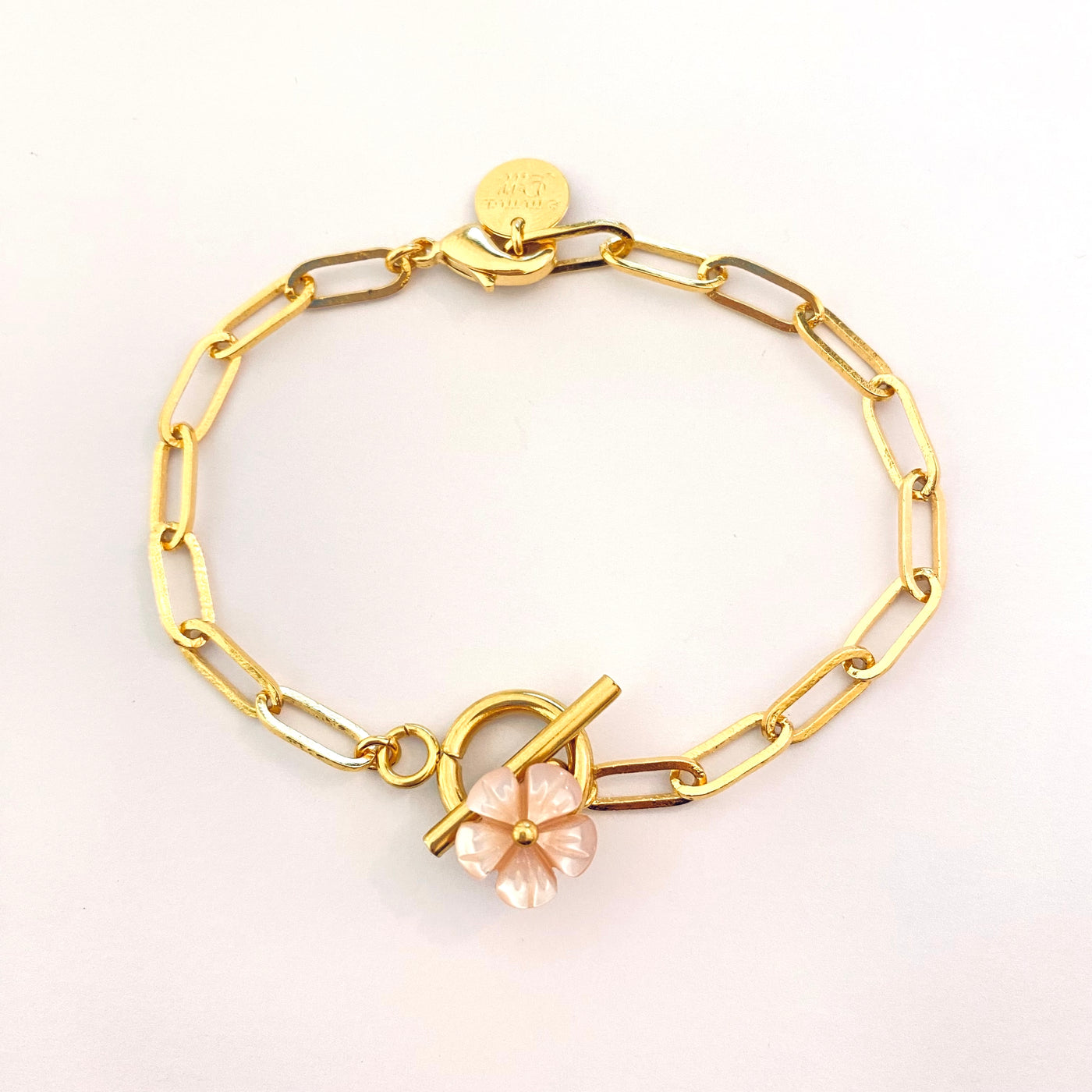 CESAR flower - Bracelet en plaqué or rose