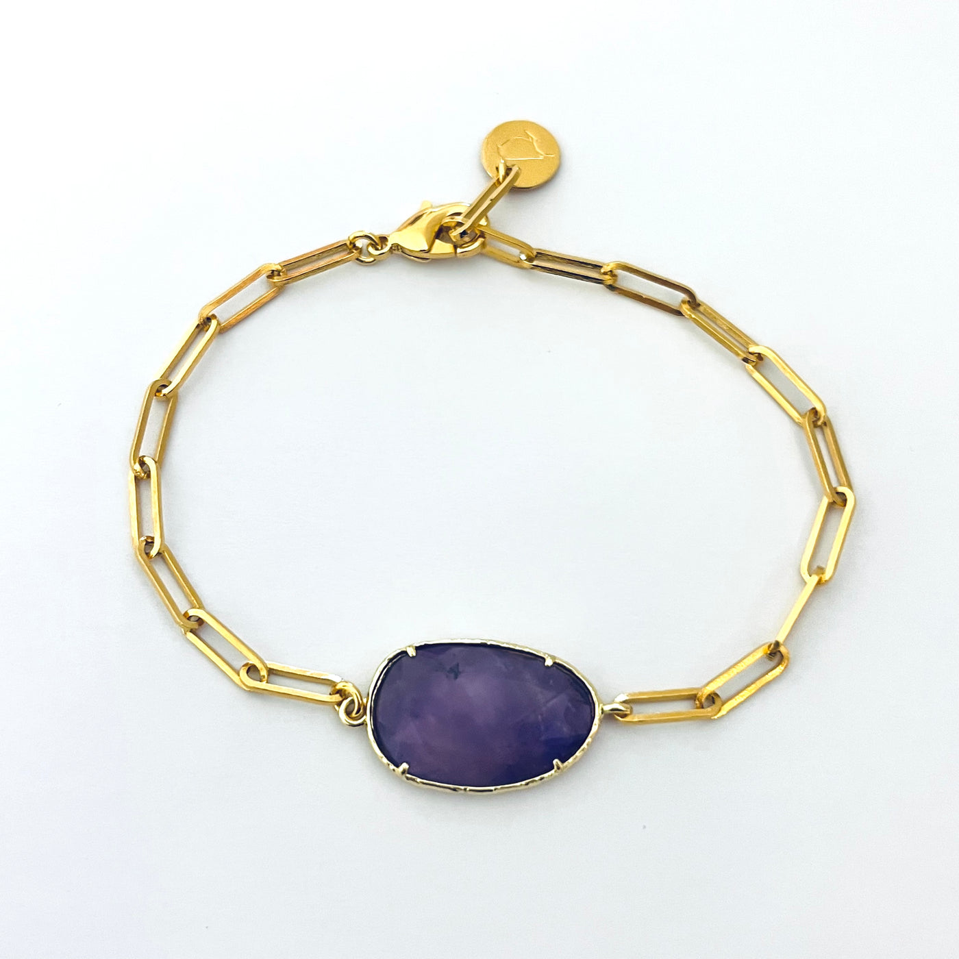 COLETTE - Bracelet plaqué or mauve