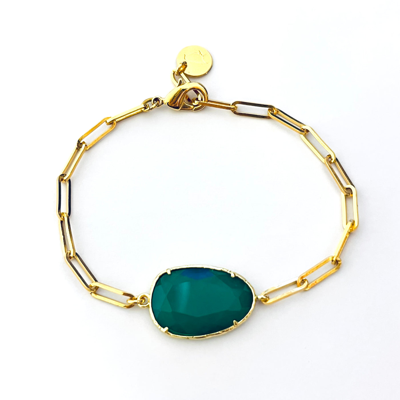 COLETTE - Bracelet plaqué or vert