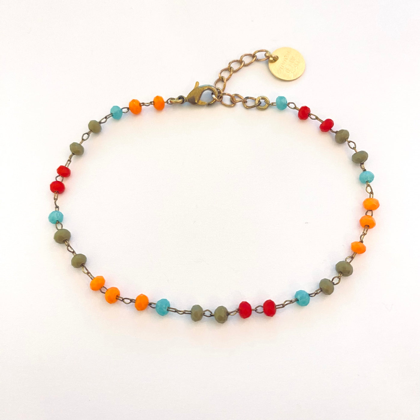 INES - Bracelet en laiton multicolore
