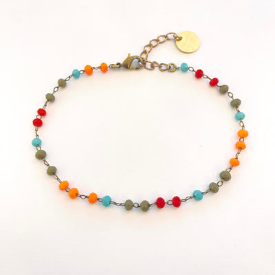 INES - Bracelet en laiton multicolore