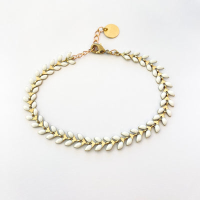 LEZARD - White brass bracelet