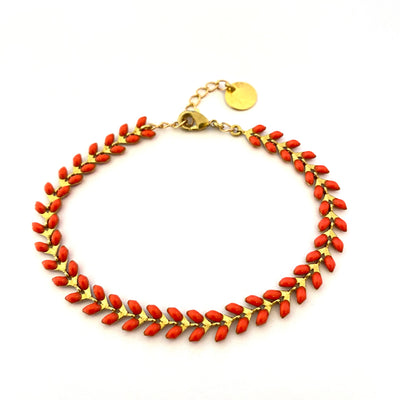 LEZARD - Bracelet en laiton corail