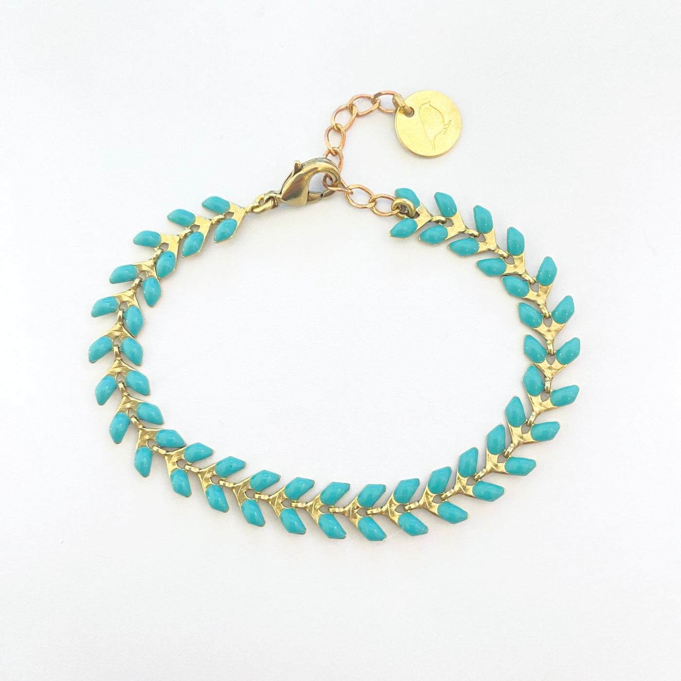 LEZARD KIDS - Bracelet laiton turquoise