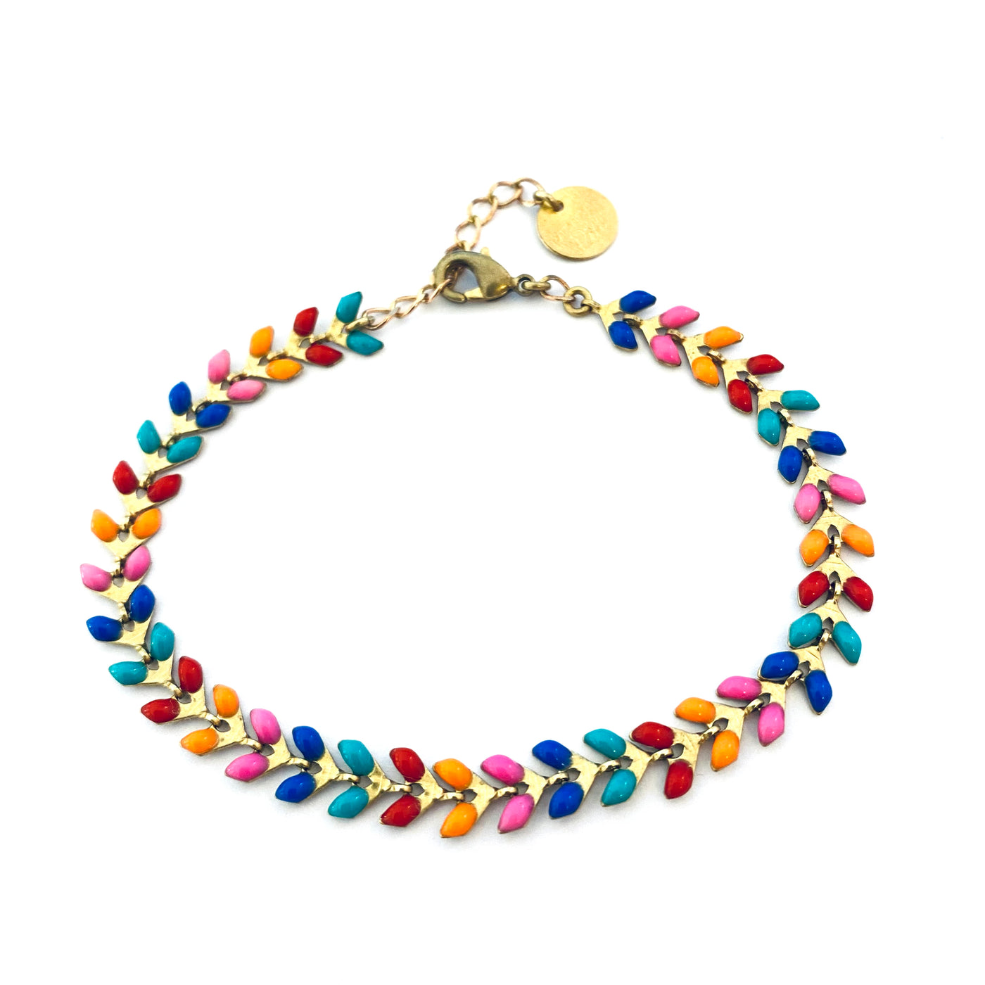 LEZARD - Multicolored brass bracelet