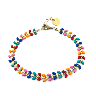 LEZARD - Bracelet en laiton multicolore
