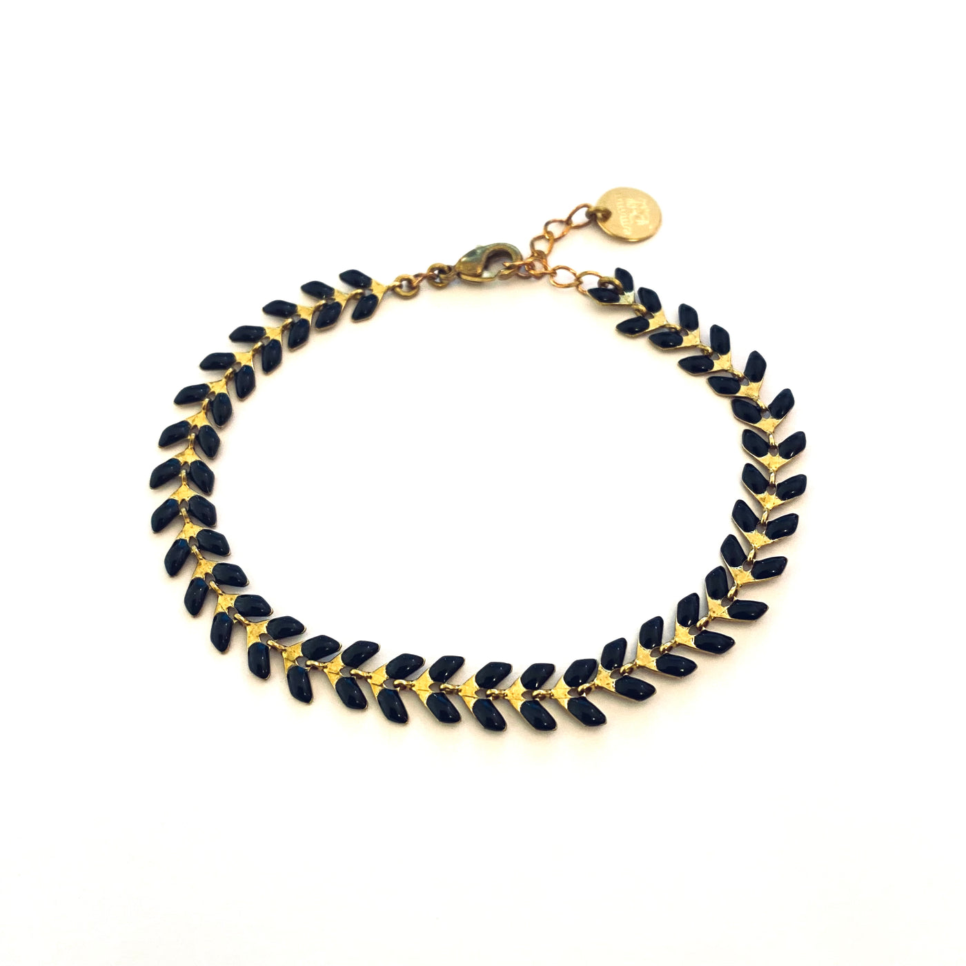 LEZARD - Black brass bracelet