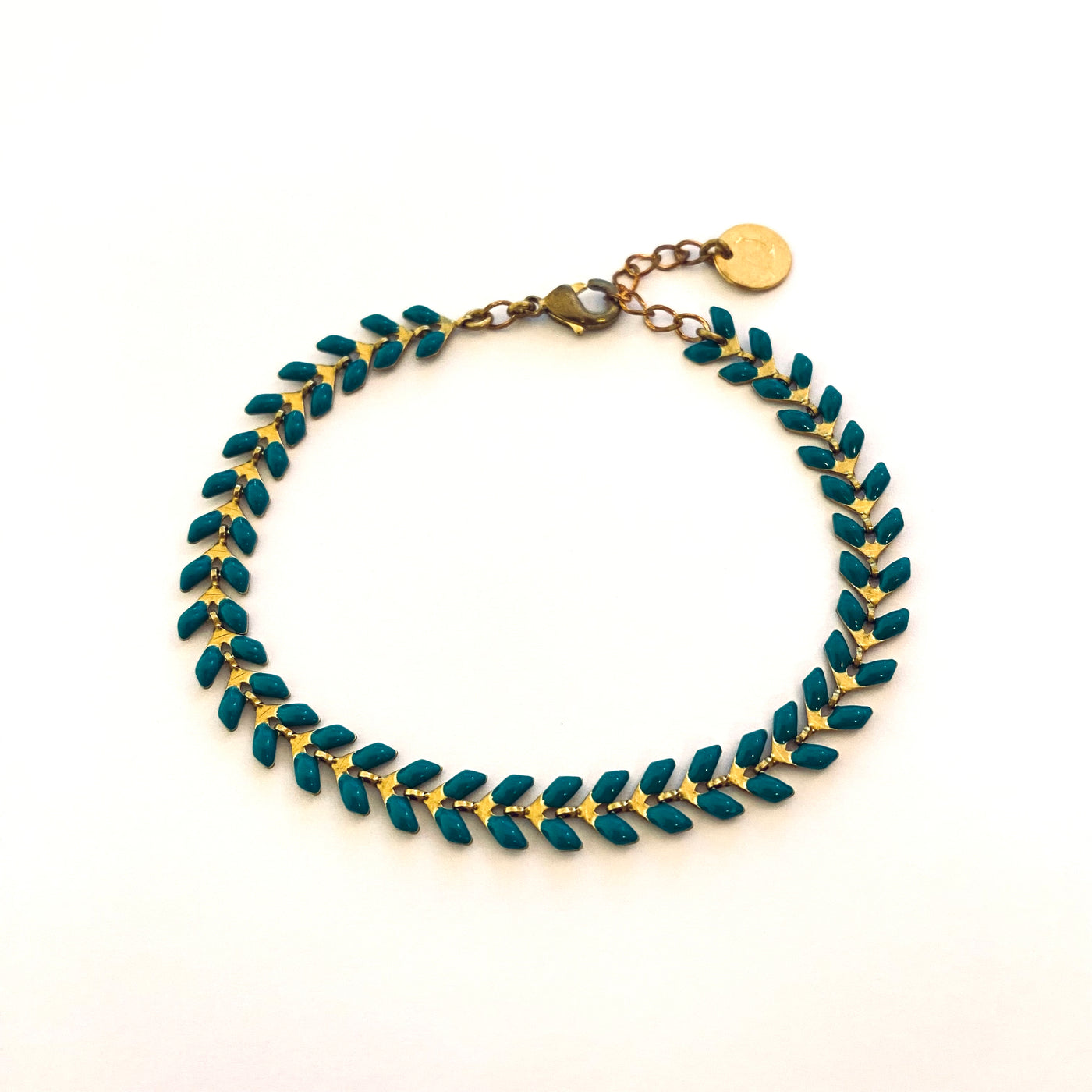 LEZARD - Green brass bracelet