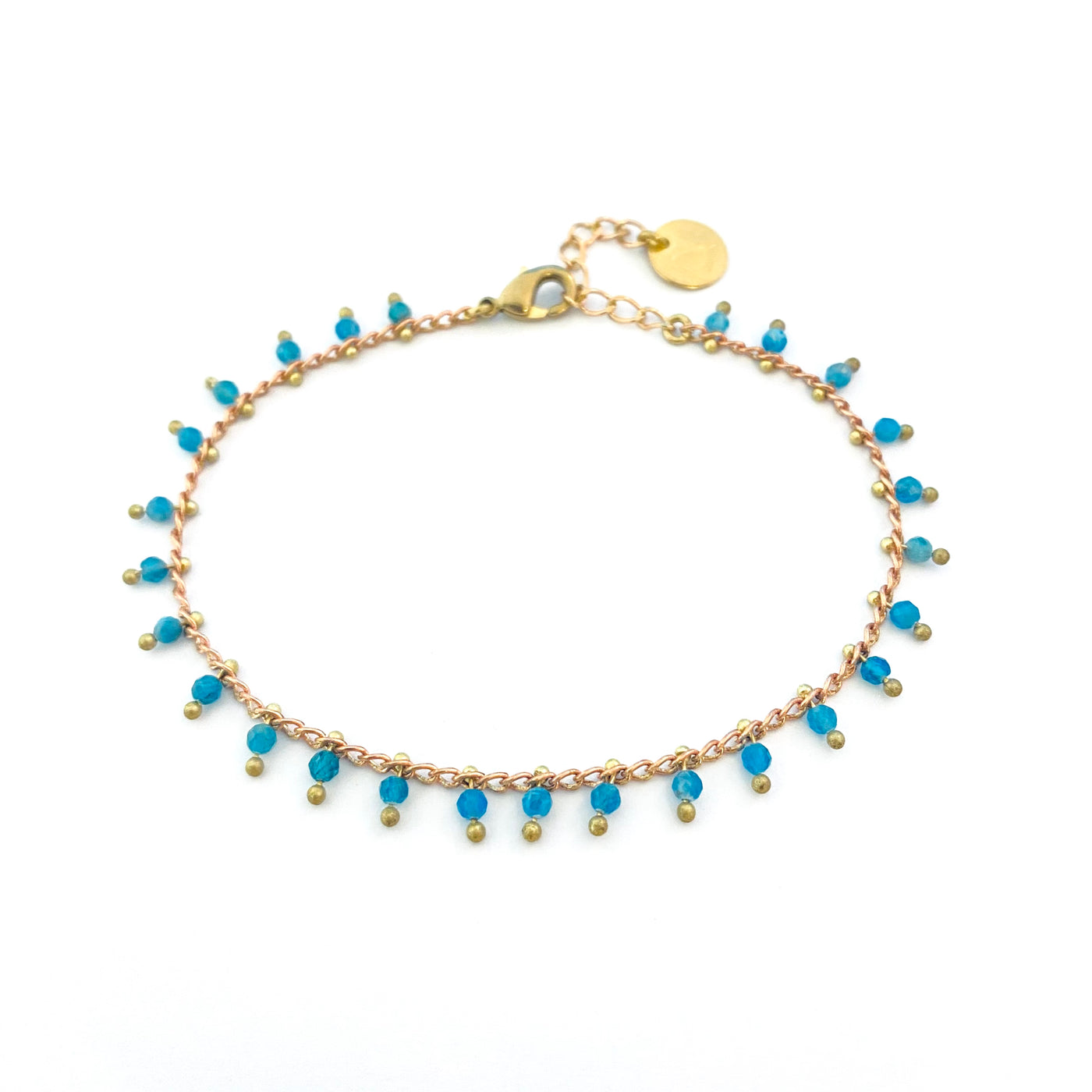 NINO - Blue brass bracelet
