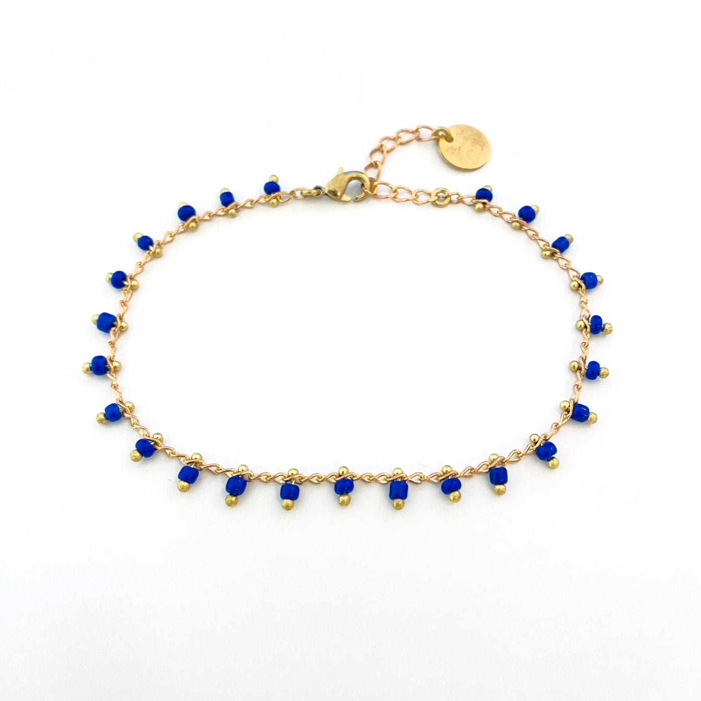 NINO - Navy blue brass bracelet