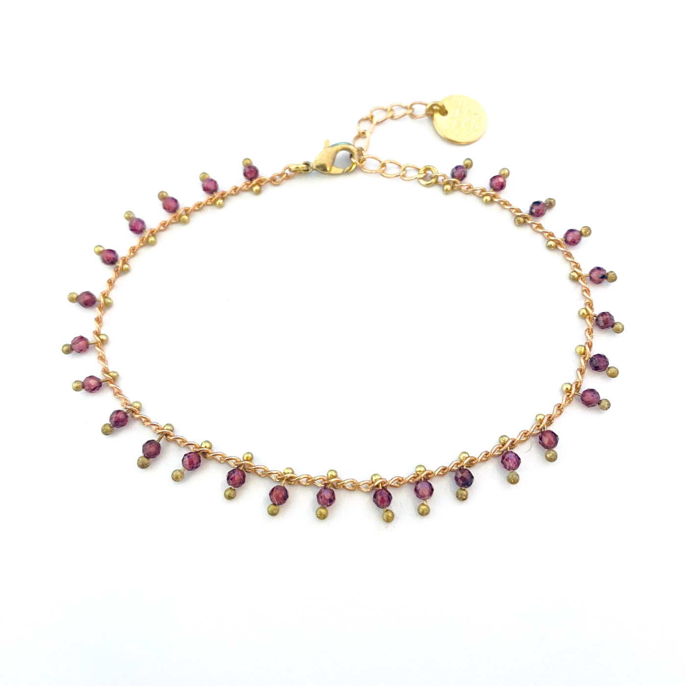 NINO - Bracelet laiton prune
