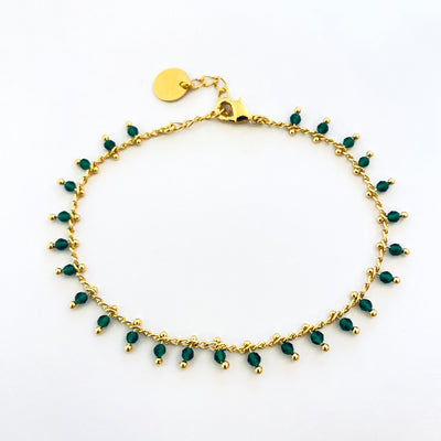 NINO - Bracelet plaqué or vert