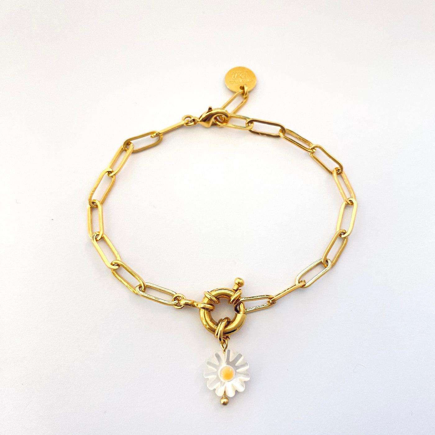 OSCAR - Emerald gold plated bracelet