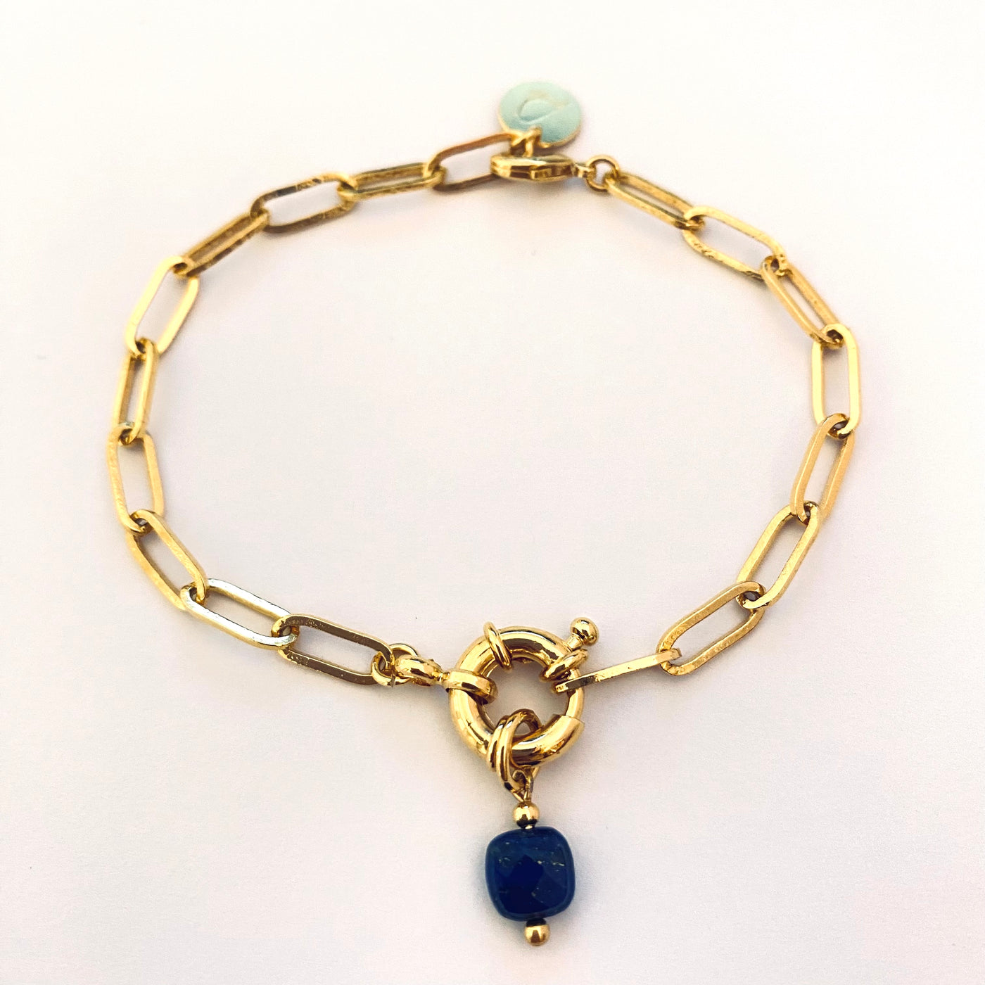 OSCAR - Blue gold plated bracelet