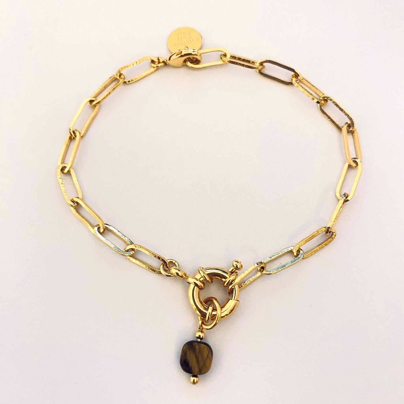 OSCAR – Vergoldetes Tigerauge-Armband