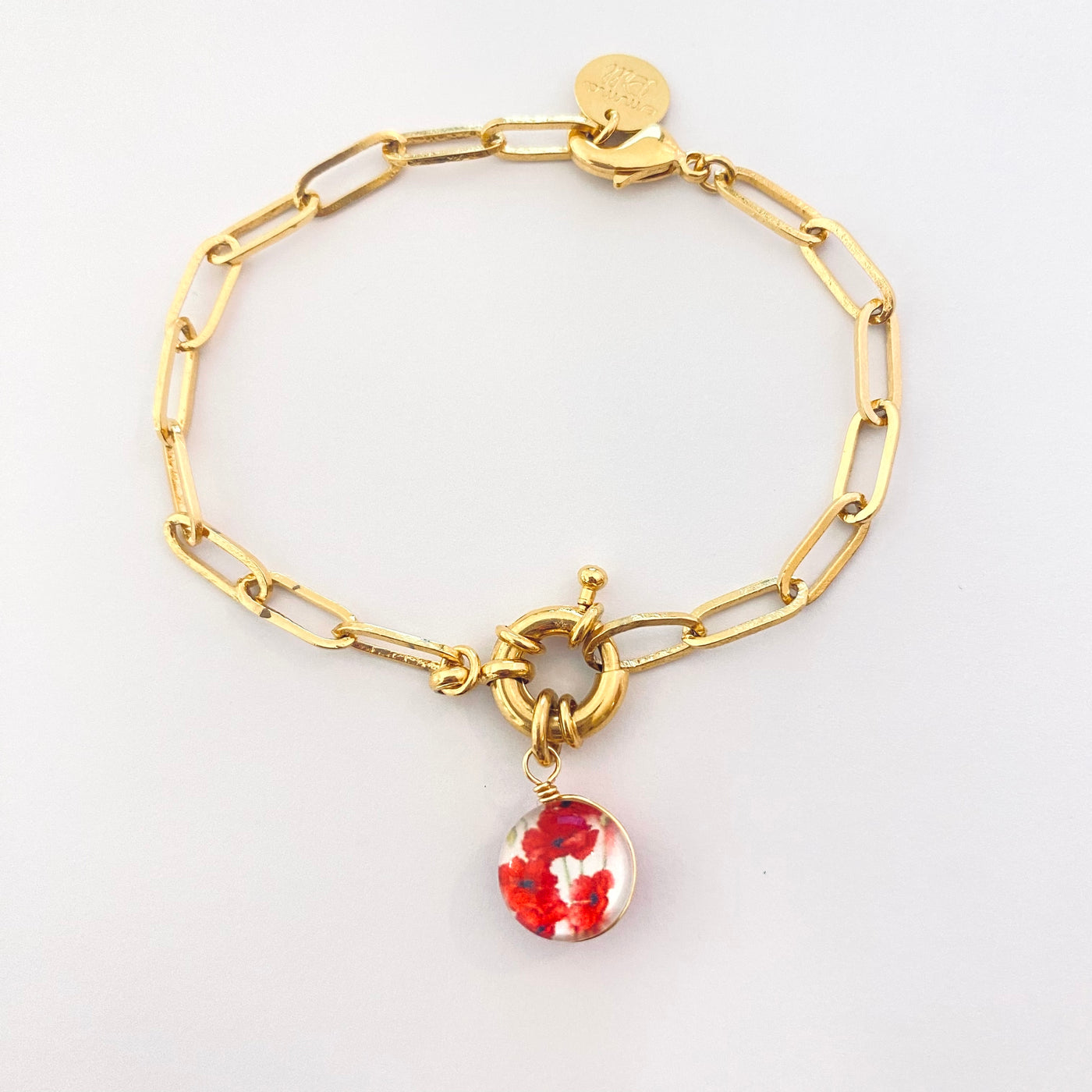 OSCAR POPPY - Bracelet plaqué or