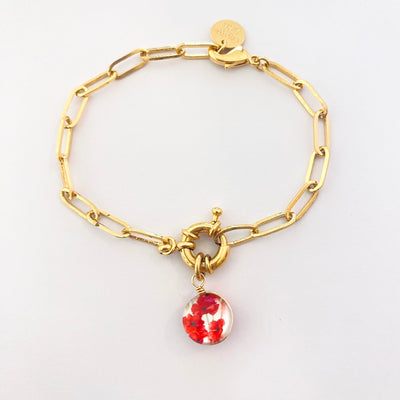 OSCAR POPPY - Bracelet plaqué or