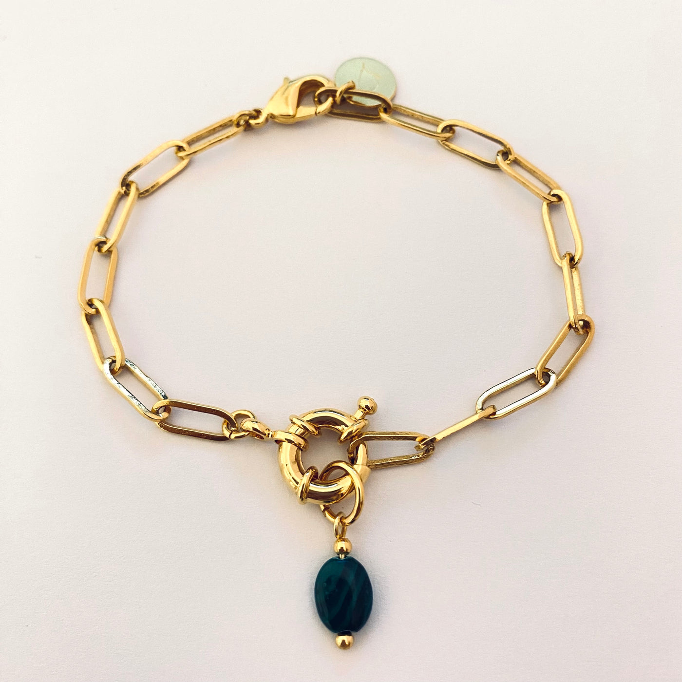OSCAR - Green gold plated bracelet
