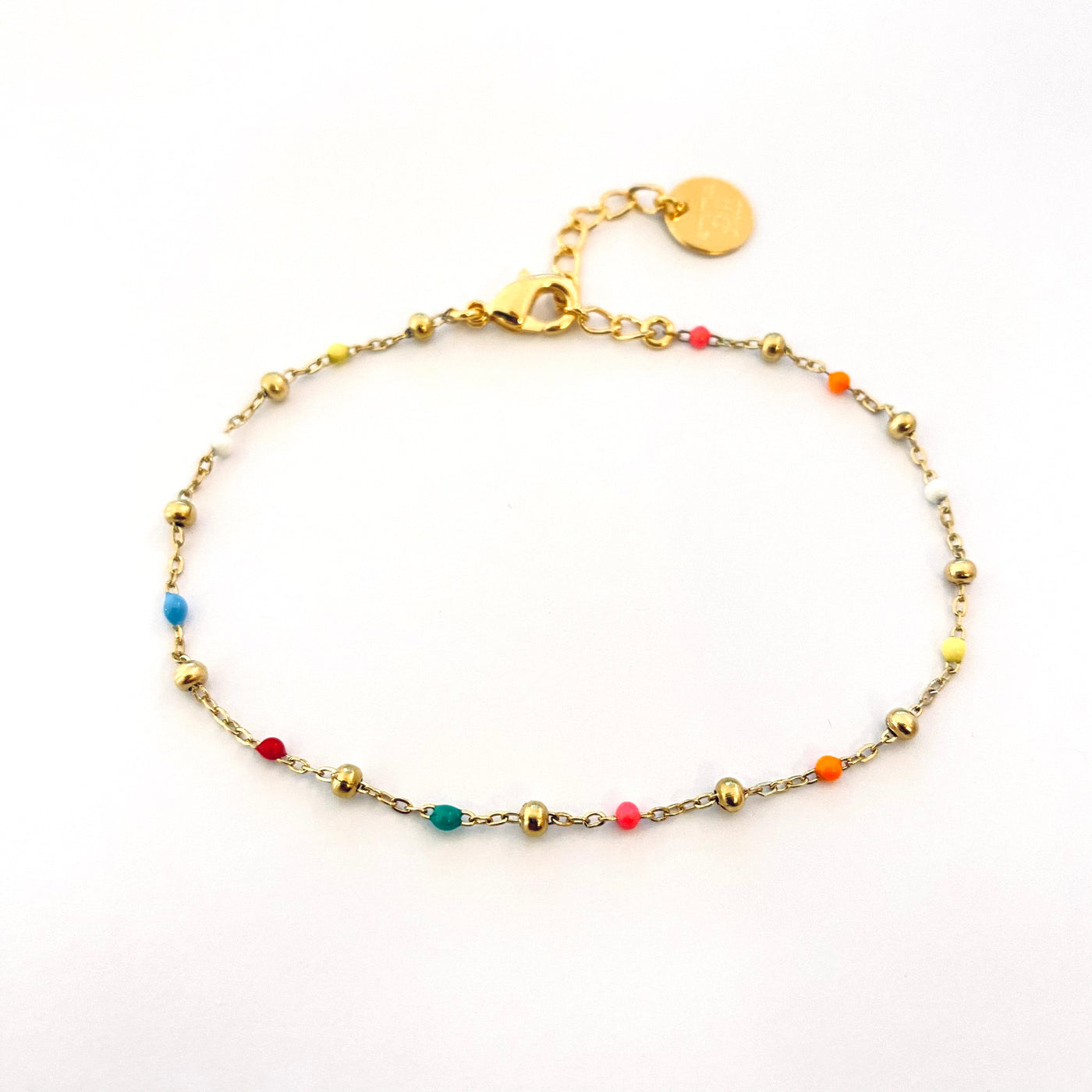 POULETTE - Bracelet en plaqué or multicolore