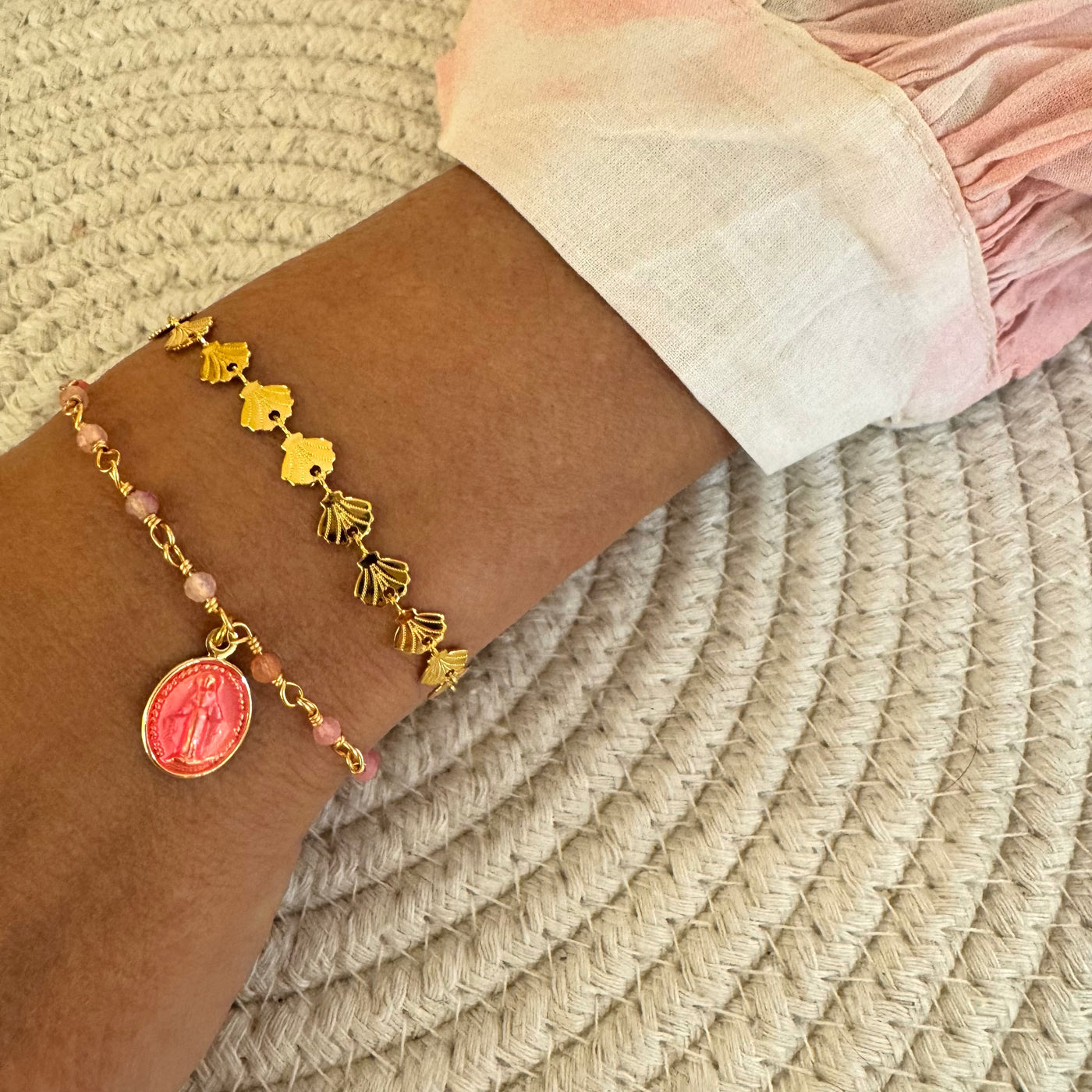 CALISTE - Bracelet plaqué or rose