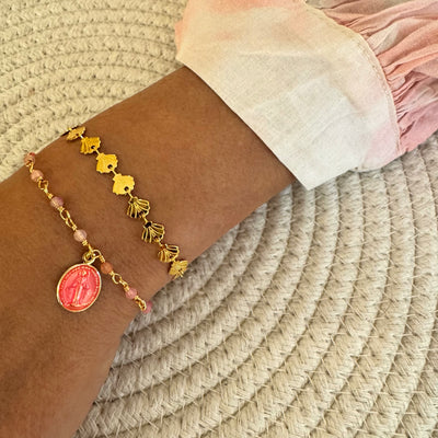 CALISTE - Bracelet plaqué or rose