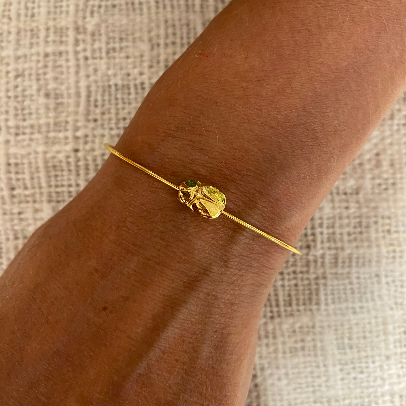 SCARAB - Fine gold-plated bangle