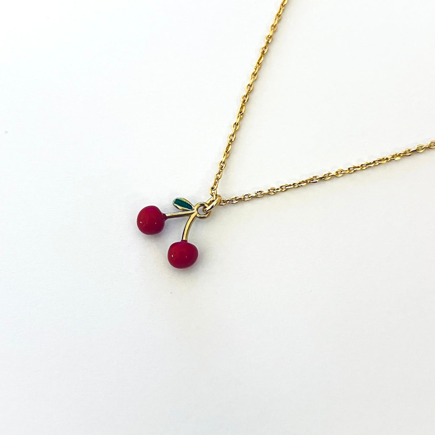 CHERRY- Collier plaqué or