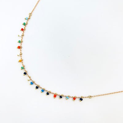 NINO - Collier en laiton multicolore