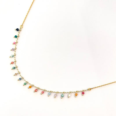 NINO - Multicolor gold plated necklace