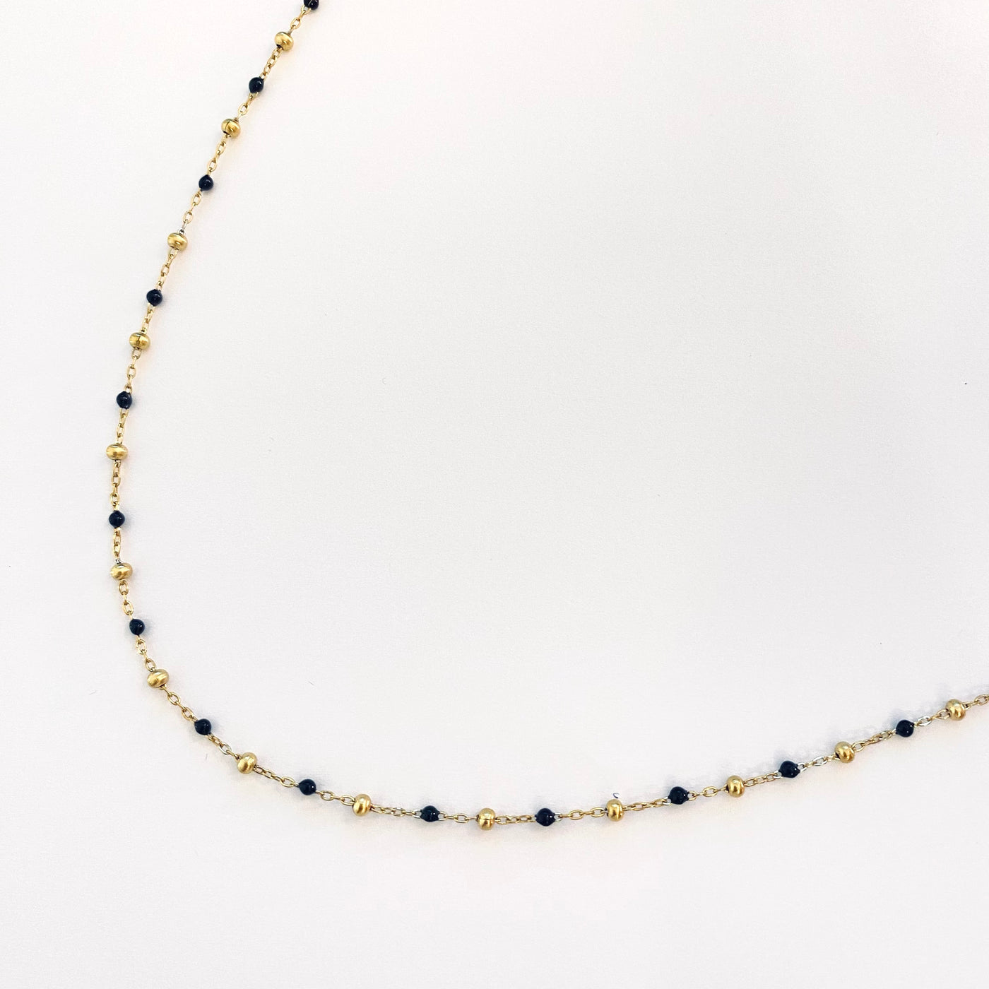 POULETTE - Black gold plated necklace