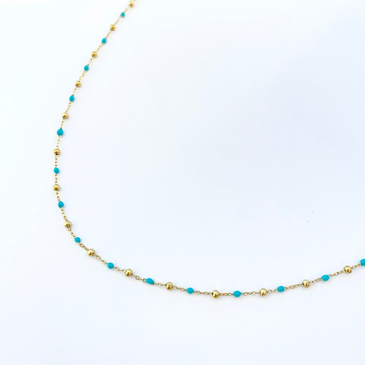 POULETTE - Turquoise gold plated necklace