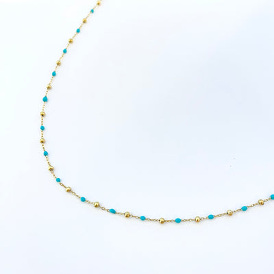 POULETTE – Türkis vergoldete Halskette