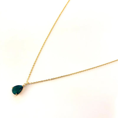 ROYAL - Emerald gold plated necklace