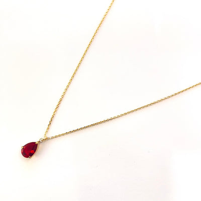 ROYAL - Ruby gold plated necklace