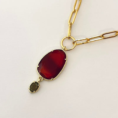 OSCAR - Ruby gold plated bracelet