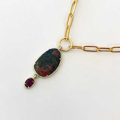 OSCAR - Ruby gold plated bracelet