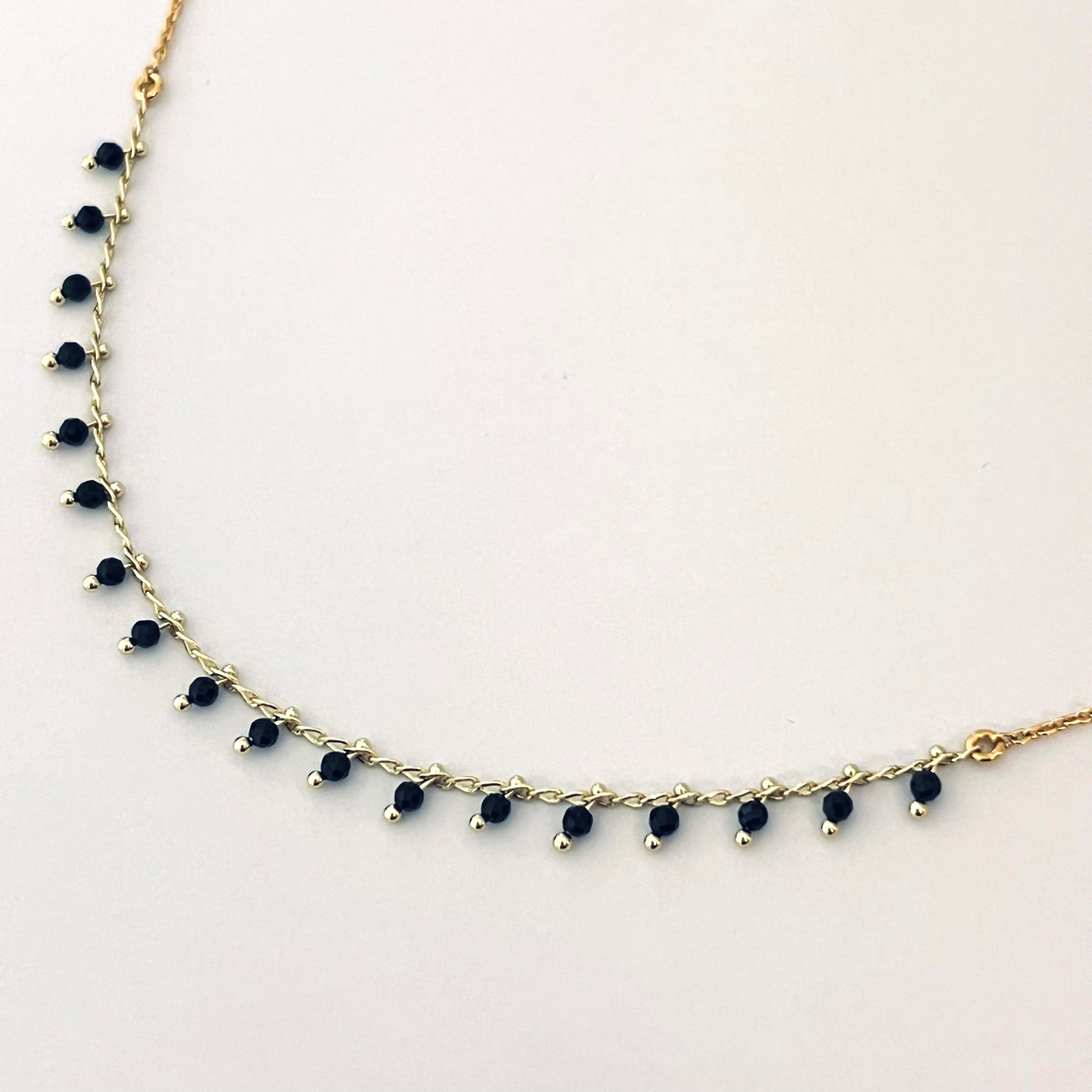 NINO - Black gold plated necklace