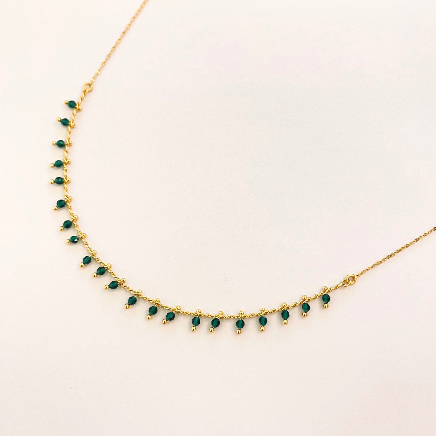 NINO - Green gold plated necklace
