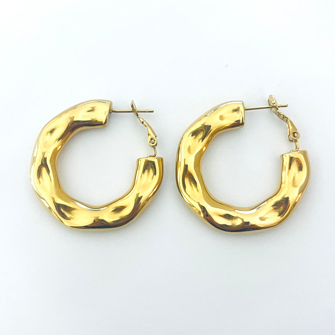 SUN - Gold plated hoop earrings – Emma Pill