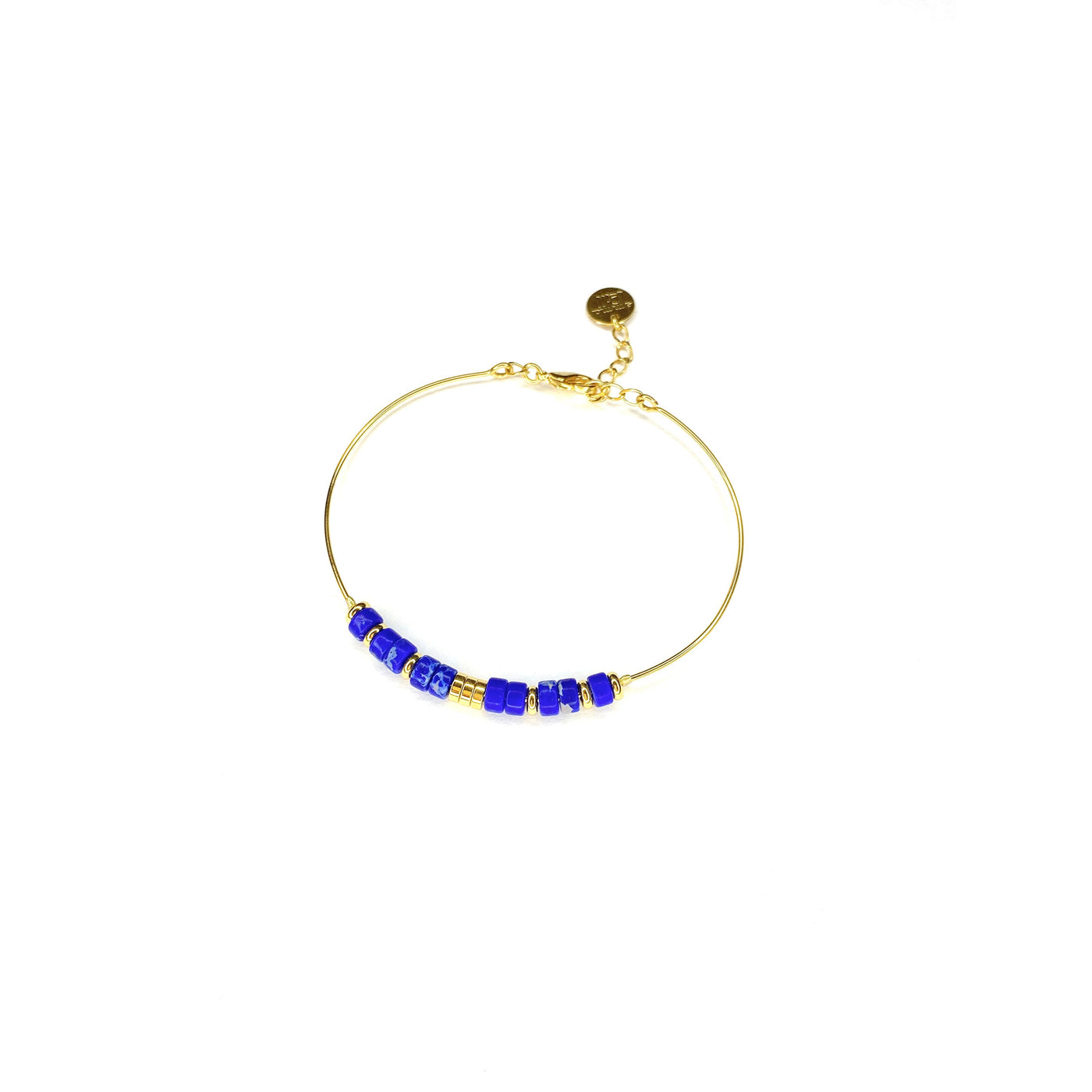 EDDY - Blue gold-plated bangle