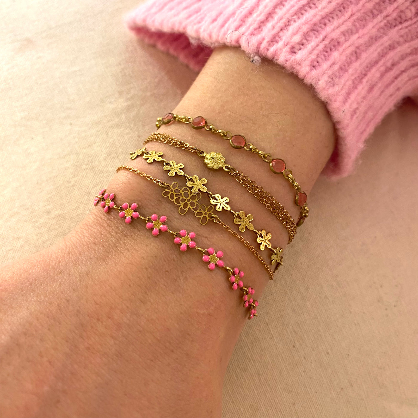 FLOWER - Brass bracelet