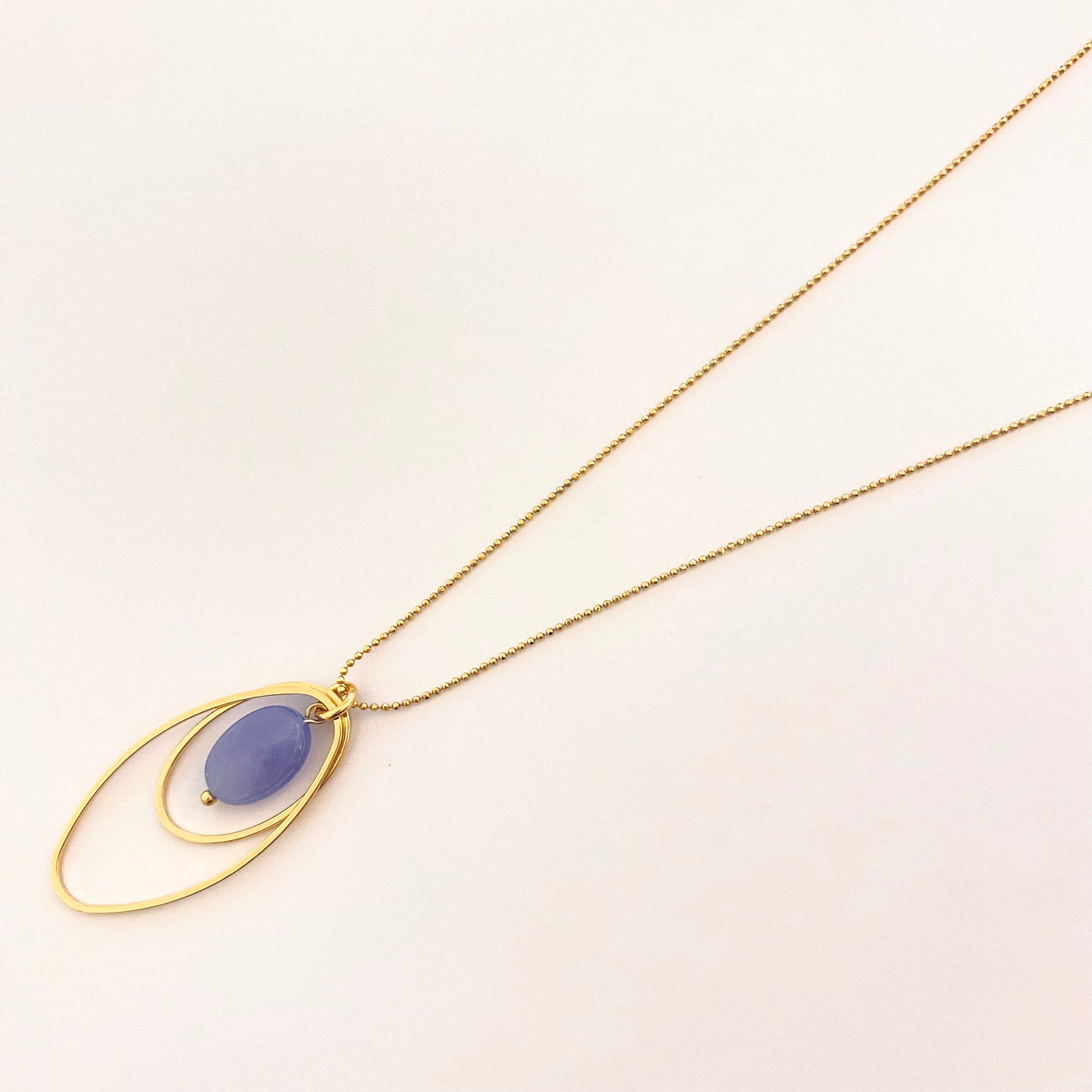 HAZEL - Amethyst gold-plated long necklace