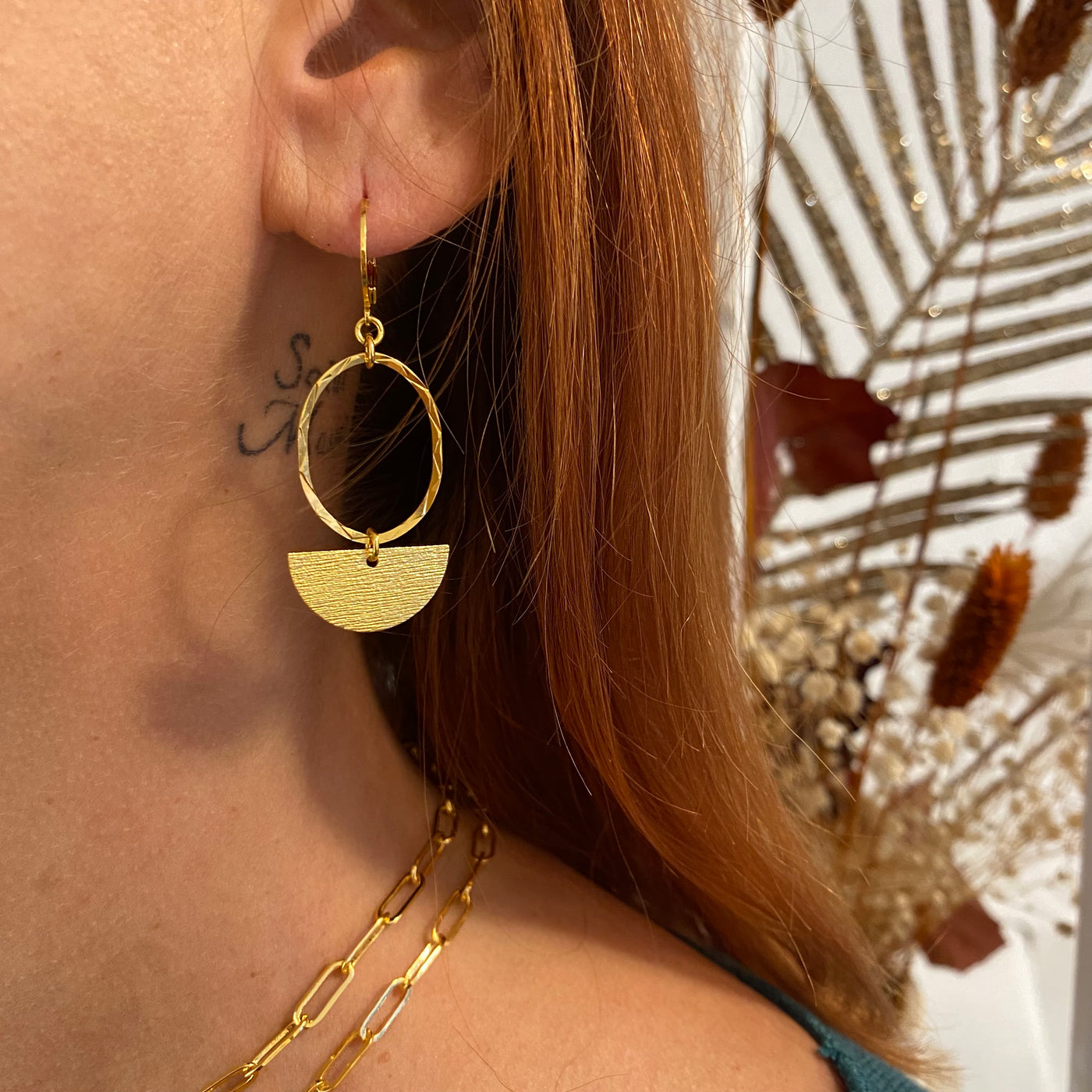 LUDIVINE - Gold plated earrings