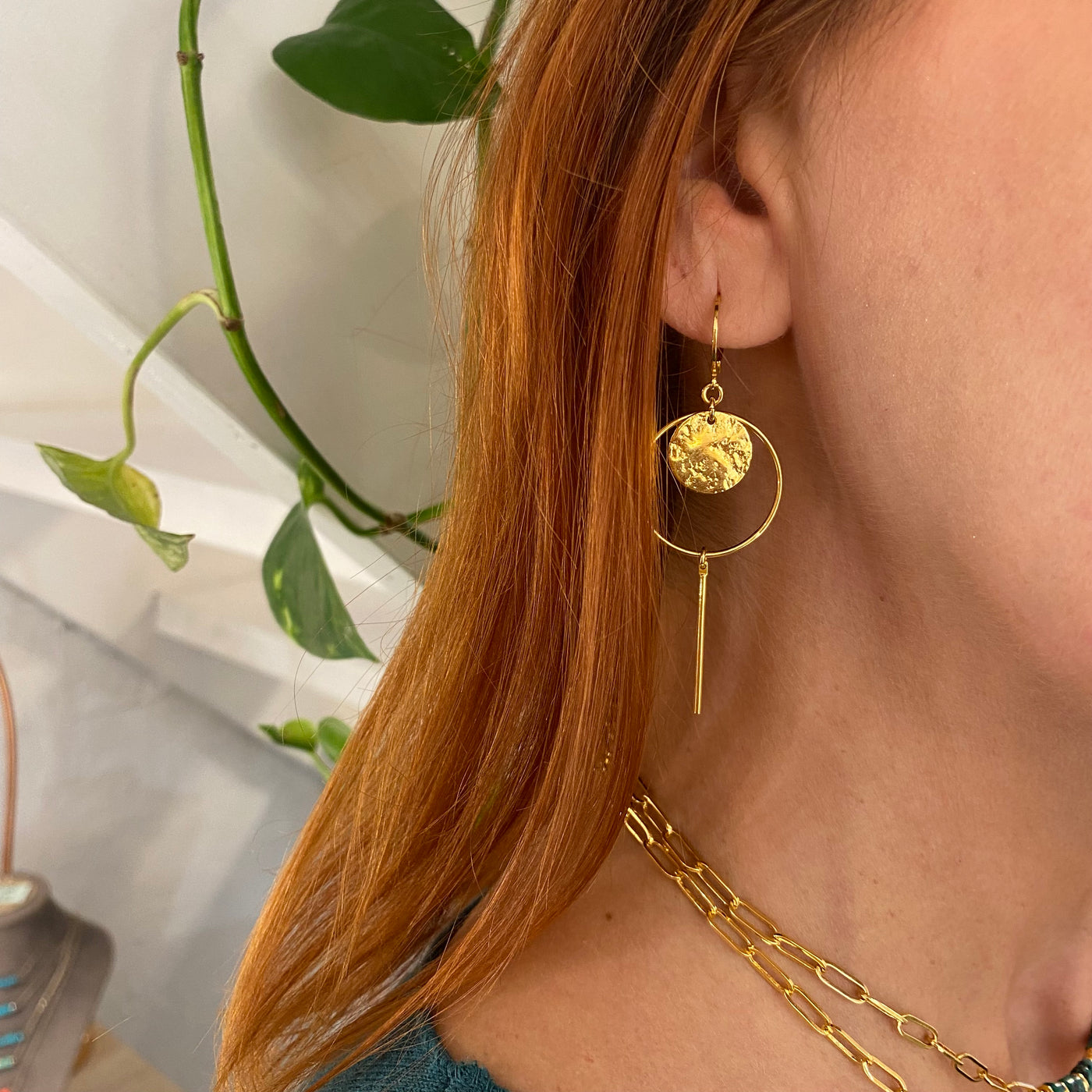 LOULOU - Gold plated earrings